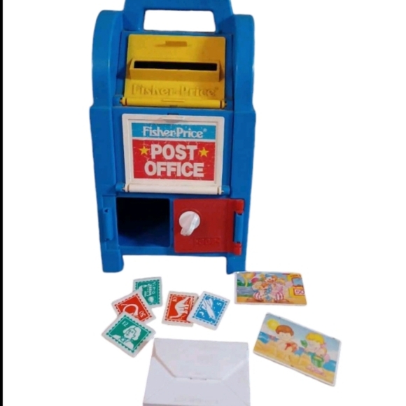 Vintage Fisher-Price Toy Mailbox Post Office Play Set - Picture 1 of 2